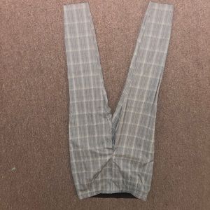Grey and white stripped pants
